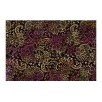 Timeless Treasures Summer Lace Poplin Quilting Fabric Black