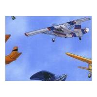 timeless treasures airplanes poplin quilting fabric sky