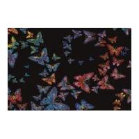 Timeless Treasures Allover Butterflies Metallic Poplin Quilting Fabric