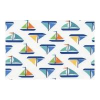 Timeless Treasures Sailboats Poplin Quilting Fabric