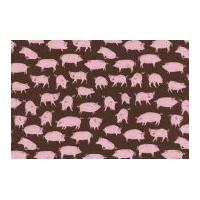 Timeless Treasures Mini Pigs Poplin Quilting Fabric