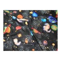 Timeless Treasures Planets Quilting Fabric Black