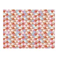 Timeless Treasures Triangle Geo Poplin Quilting Fabric Multicoloured