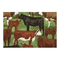 timeless treasures beef cows poplin quilting fabric