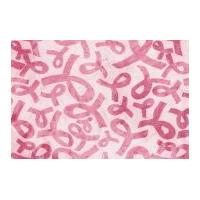 Timeless Treasures Pink Ribbon Batik Quilting Fabric Pink