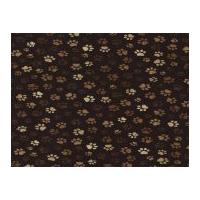 timeless treasures paw prints poplin quilting fabric mud