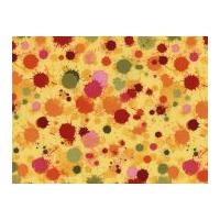 Timeless Treasures Splatter Spots Poplin Quilting Fabric Yellow
