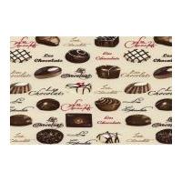 Timeless Treasures Les Chocolats Poplin Quilting Fabric Cream