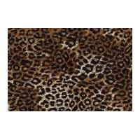 timeless treasures leopard poplin quilting fabric brown