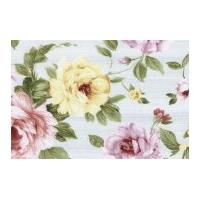 timeless treasures watercolour floral poplin quilting fabric mist