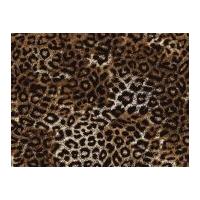 timeless treasures leopard poplin quilting fabric brown