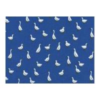 Timeless Treasures Mini Geese Poplin Quilting Fabric Blue