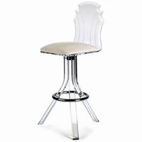 Tiffany Acrylic Bar Stool Off White (Single)