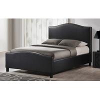 Time Living Tuxford Faux Leather Bed, Small Double, Faux Leather - Black