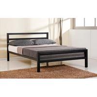 time living city block metal bed frame small double black