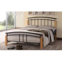 Time Living Tetras Metal Bed Frame, Small Double, Silver & Beech