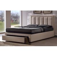 Time Living Atlanta Fabric Bed, Double, Sand