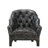 Timothy Oulton Branco Leather Chair, Vegbond Blue