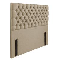 Tiffany Floorstanding Upholstered Headboard Sand Small Double