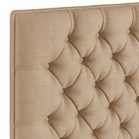 tiffany floorstanding upholstered headboard oatmeal small single