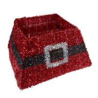 Tinsel Red Santas Belt Tree Skirt