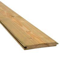 Timber Cladding Planed Treated Tongue & Groove Cladding (T)14.5mm (W)119mm (L)3000mm Pack of 1