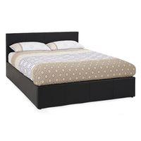 Tivoli Leather Ottoman Bed - Kingsize - Black