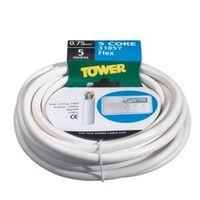 time 5 core round flexible cable 075mm 3185y white 5m