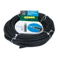 time 3 core rubber flexible cable 10mm 3183trs black 10m