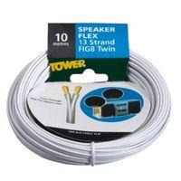 Time 13 Strand Figure 8 Twin Speaker Cable 0.2mm² White 10m