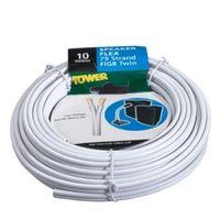 time 79 strand figure 8 twin speaker cable 02mm white 10m