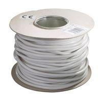 time 3 core heat resistant flexible cable 075mm 3093y white 5m