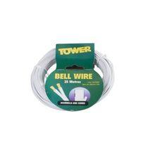 Time 2 Strand Bell Wire White 25m