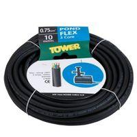 time 3 core pond flexible cable 075mm 3183p black 10m