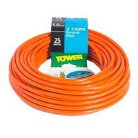 Time 2 Core Round Flexible Cable 1.0mm² 3182Y Orange 25m