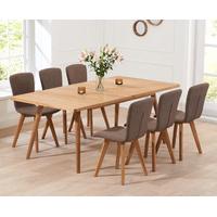 Tivoli 150cm Retro Oak Extending Dining Table and Chairs