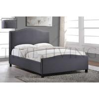 time living tuxford upholstered bed frame small double sand