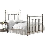 time living edward chrome metal bed frame double