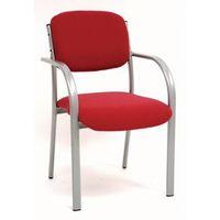 TITAN STEEL SILVER FRAME VISITORS CHAIR G5 GARNET - WXDXH: 420 X 480 X 830