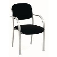 TITAN STEEL SILVER FRAME VISITORS CHAIR G5 CHARCOAL - WXDXH: 420 X 480 X 83