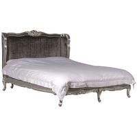 Tiffany 5ft King Size Grey Chic Fabric Upholstered Bed