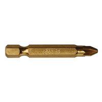 Titanium Coated Screwdriver Bits PZ2 50mm Pack of 10