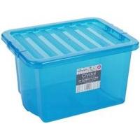 tint blue crystal 24l storage box lid