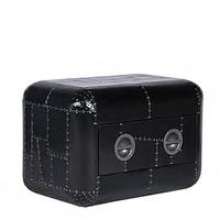 Timothy Oulton Aviator Blackhawk Lightweight Chest, Black Spitfire