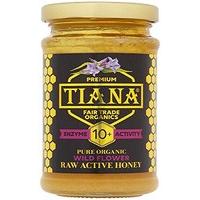 TIANA Fair Trade Organics Raw Active Cherry Raw Active Honey (Enzyme Diastase Activity 39+) 250g (Pack 1)