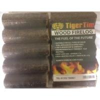 Tiger Tim Wood Firelogs, Pack of 10, Environmentally Friendly Co2 Neutral