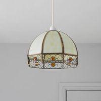 Tiffany Ivory Dome Pendant Ceiling Light