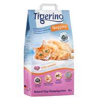 Tigerino Nuggies Cat Litter  Coarse-Grained, Babypowder Scented - 14l