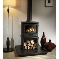tiger wood burning multifuel stove with europa log stand