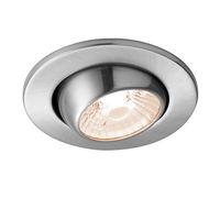 Tierra tilt 10W COB LED Warm White Fire Rated Dimmable Tilt Downlight Satin 750LM - 85813